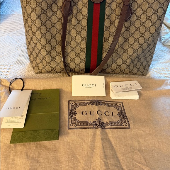 Gucci Beige and Brown Tote Bag - Picture 8 of 12